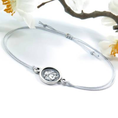 Armband silberfarben Engel Freundschaftsarmband Farbwahl 25 Farben Armband Makramee