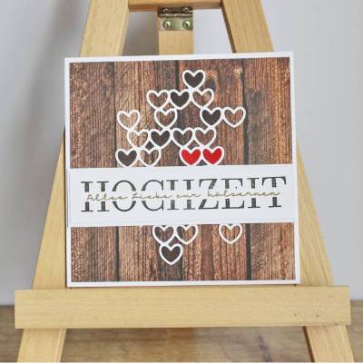 Glückwunschkarte "Hölzerne Hochzeit" aus der Manufaktur Karla