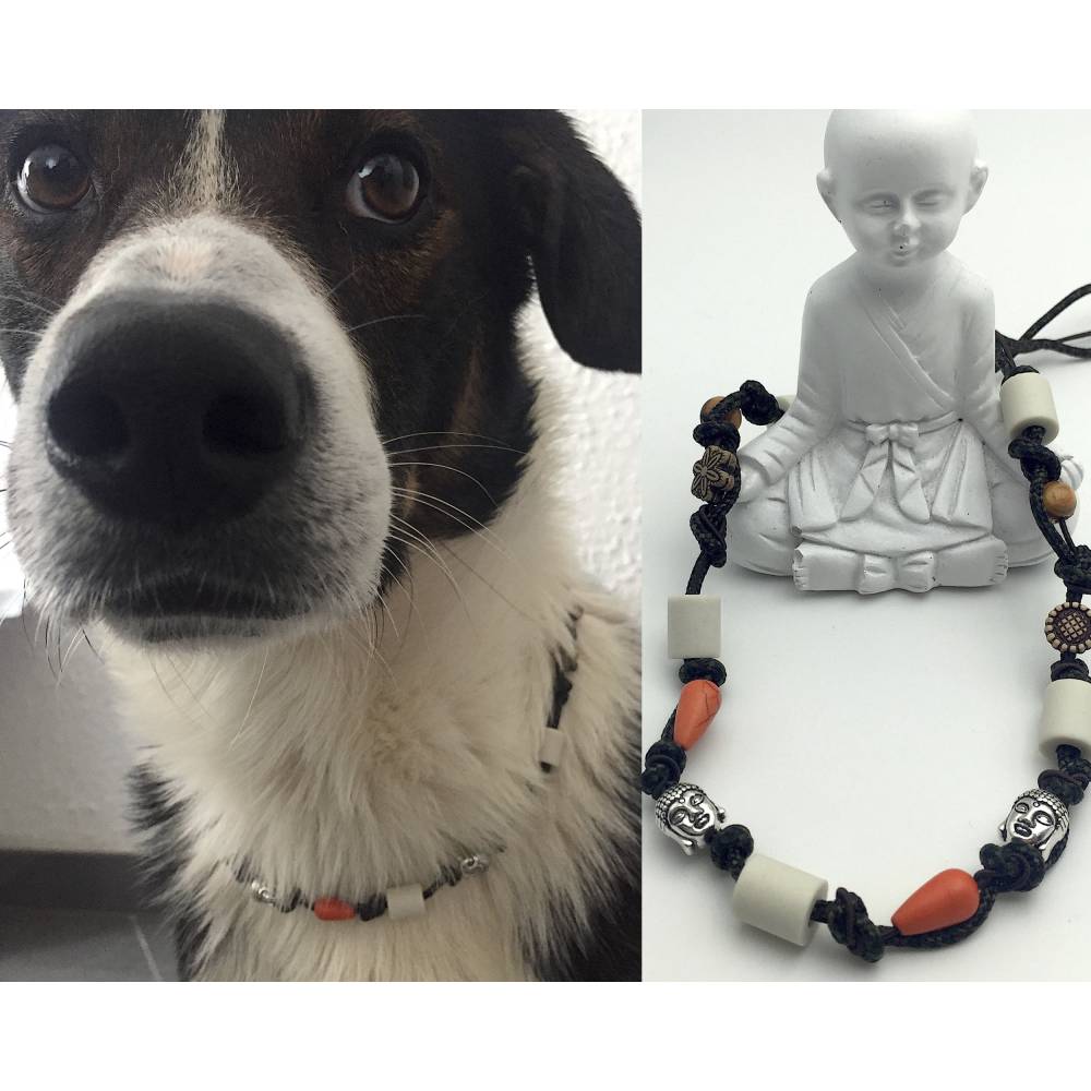 EM Keramik Halsband, Halskette, Schmuckband, Armband fr Hund und Mensch -  Little Buddha