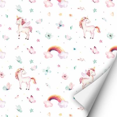 2 x 0,9 m selbstklebende Folie - Blumen pastell (16,66 €/m²) Klebefolie Dekorfolie Möbelfolie