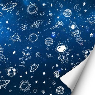 2 x 0,9 m selbstklebende Folie - Weltall (16,66 €/m²) Klebefolie Dekorfolie Möbelfolie