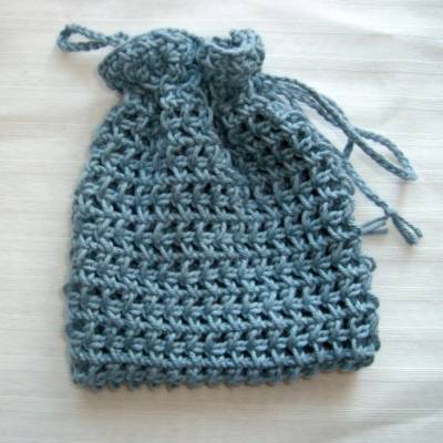 Seifensäckchen/Seifenbeutel, blaugrau, 100% Baumwolle, nachhaltig