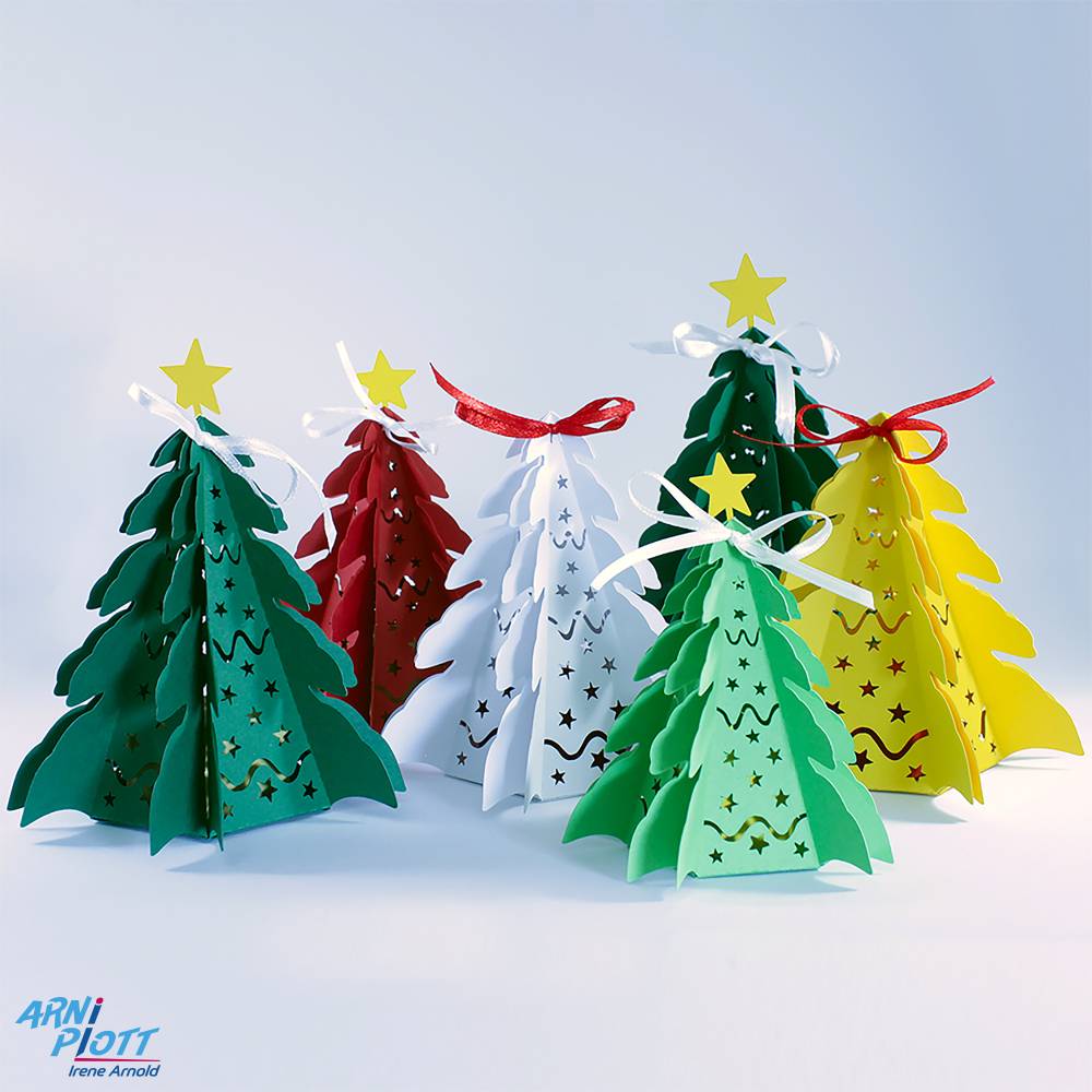 SVG Plotterdatei Weihnachtsgeschenk, Tannenbaum 3D Papier zum Befüllen Weihnachts-Verpackung, Dekoration Adventskalender Bild 8