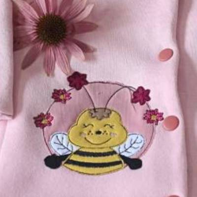 Stickdatei Doodle Biene Bonnie Button
