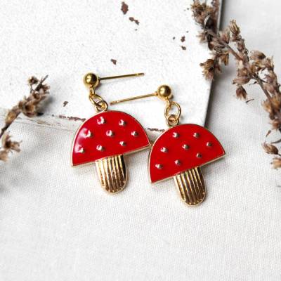 kleiner Pilz • Ohrhänger | Ohrschmuck | Geschenkidee