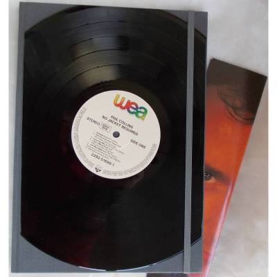 Kladde A4 Hardcover Notizbuch  Schallplatte Phil Collins