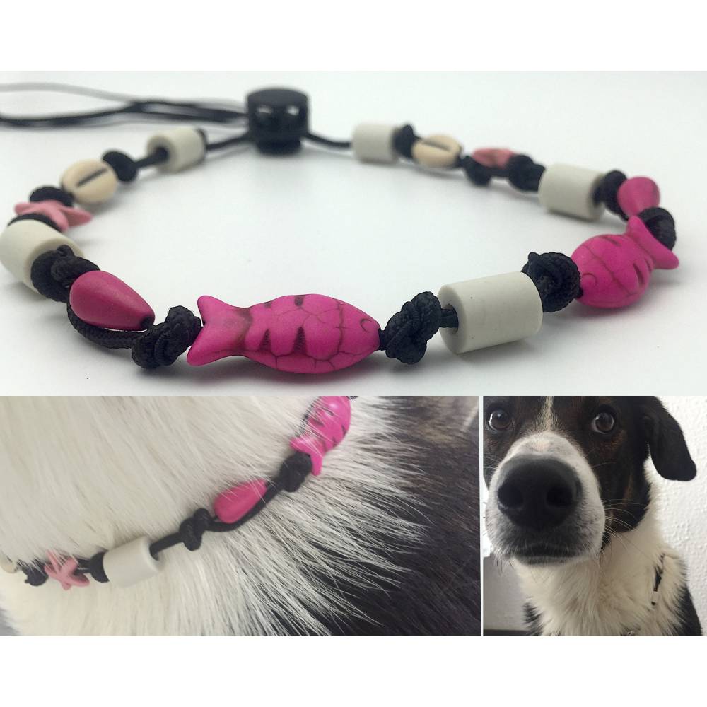 EM Keramik Halsband, Halskette, Schmuckband, Armband fr Hund und Mensch -  Fish