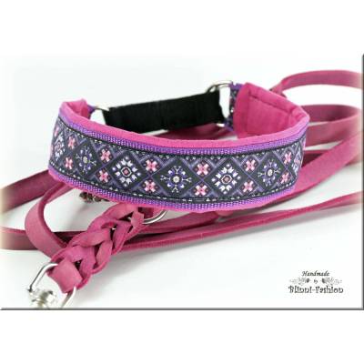 Halsband ORIENTAL mit Zugstopp, Hund, in verschiedenen Farben, Hundehalsband, Martingale