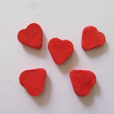 Kleine Herzen als Streudeko, Mitbringsel oder Gastgeschenk