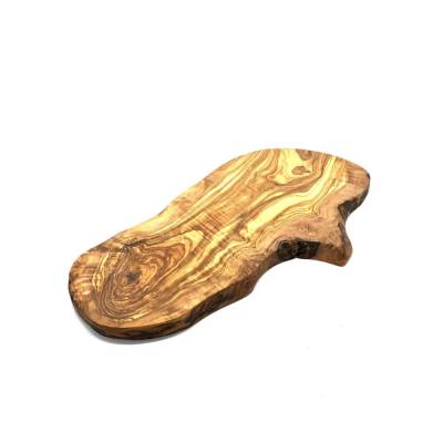 Schneidebrett RUSTIKAL (L45-49 cm) aus Olivenholz