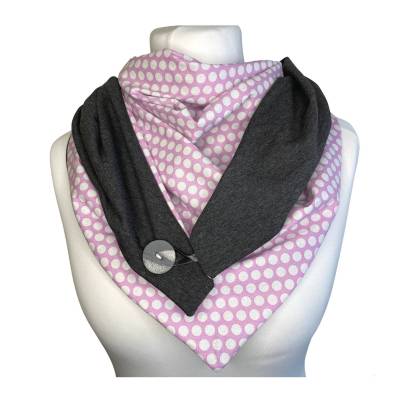 Pinkes Dreieckstuch mit Polka Dots für Damen *Mamasign*