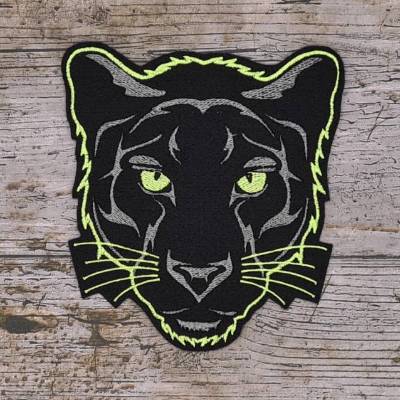 Pantherkopf Stickdatei 13x12cm, Sofortdownload, Black Cat, Wild Cat