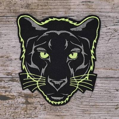 Pantherkopf Stickdatei 20x19cm, Sofortdownload, Black Cat, Wild Cat