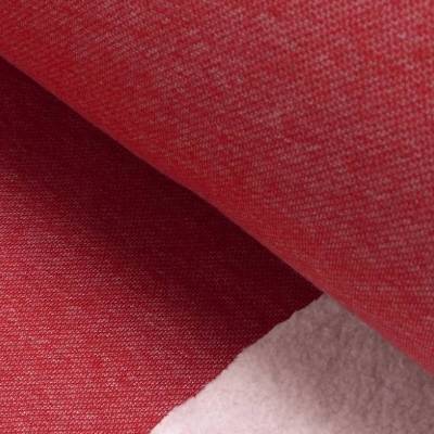 Lammfleece Strick Baumwolle rot meliert Oeko-Tex Standard 100 (1m/15,-€)