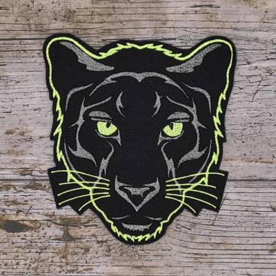 Pantherkopf Stickdatei 10x9cm, Sofortdownload, Black Cat, Wild Cat