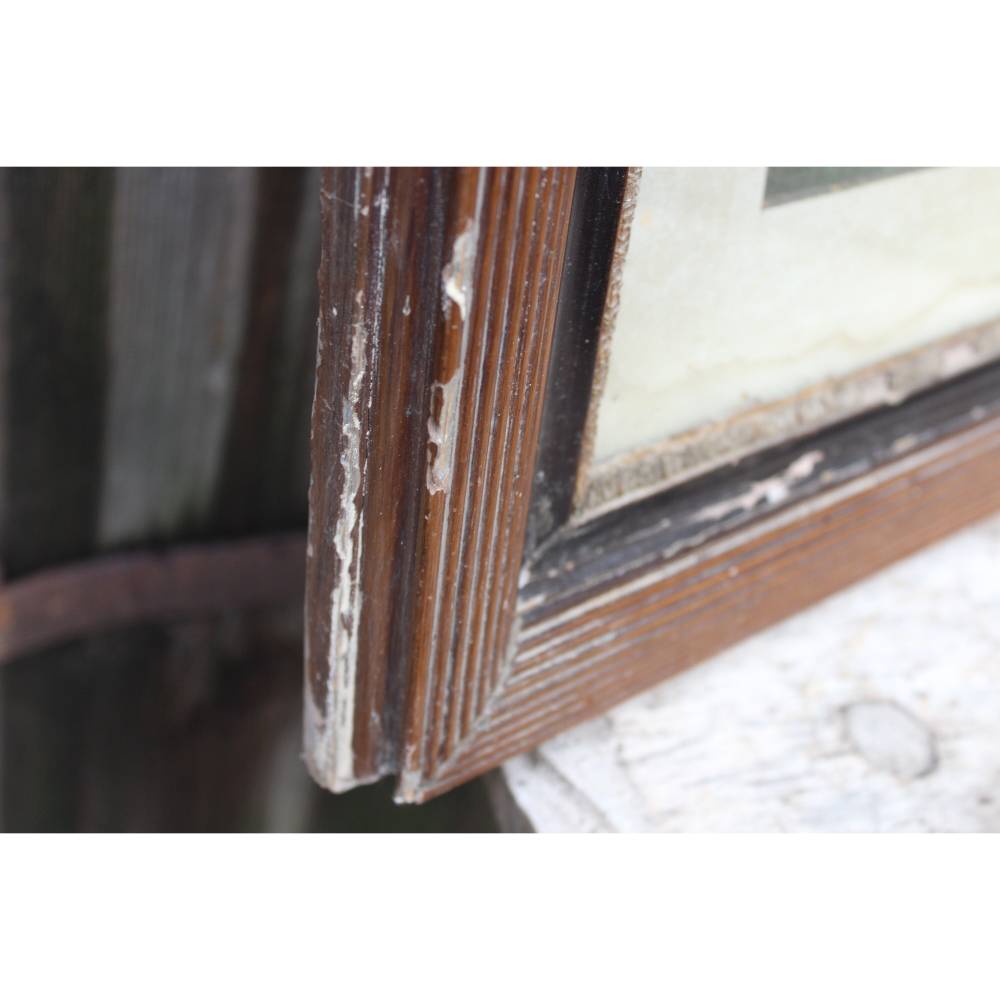 Schutzengel Kunstdruck im Holzrahmen / Engel mit Kind / Schlafzimmerbild / 20er 30er Jahre Bild 6
