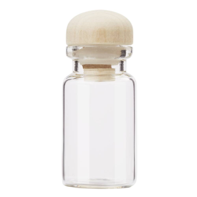 Mini-Glasröhrchen mit Holzverschluss 22x40x55 mm