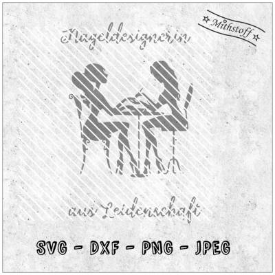 Plotterdatei - Nageldesign - Nageldesignerin - Nagelfee - PNG - Jpeg - SVG - DXF - Datei - Mithstoff