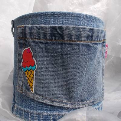 Blumentopf Übertopf Tischeimer Geldgeschenk  ICECREAM Jeans trifft auf Konservendose