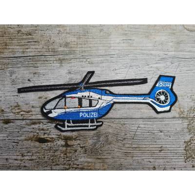 Polizei Helikopter Stickdatei 18x7cm, Sofortdownload
