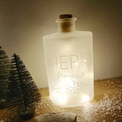 Flaschenlicht "Merry Christmas" aus der Manufaktur Karla
