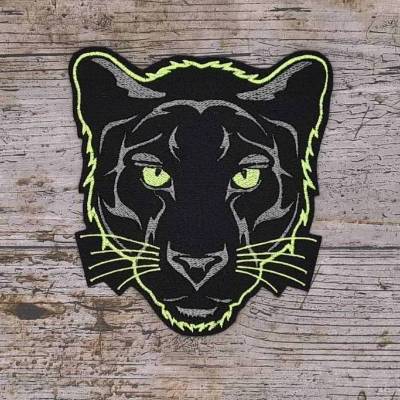 Pantherkopf Stickdatei 16x15cm, Sofortdownload, Black Cat, Wild Cat