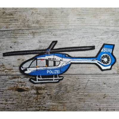 Polizei Helikopter Stickdatei 22x8cm, Sofortdownload
