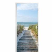 selbstklebendes Türbild - Ostseeweg 0,9 x 2 m (16,66 €/m²) - Türtapete Türposter Klebefolie Dekorfolie