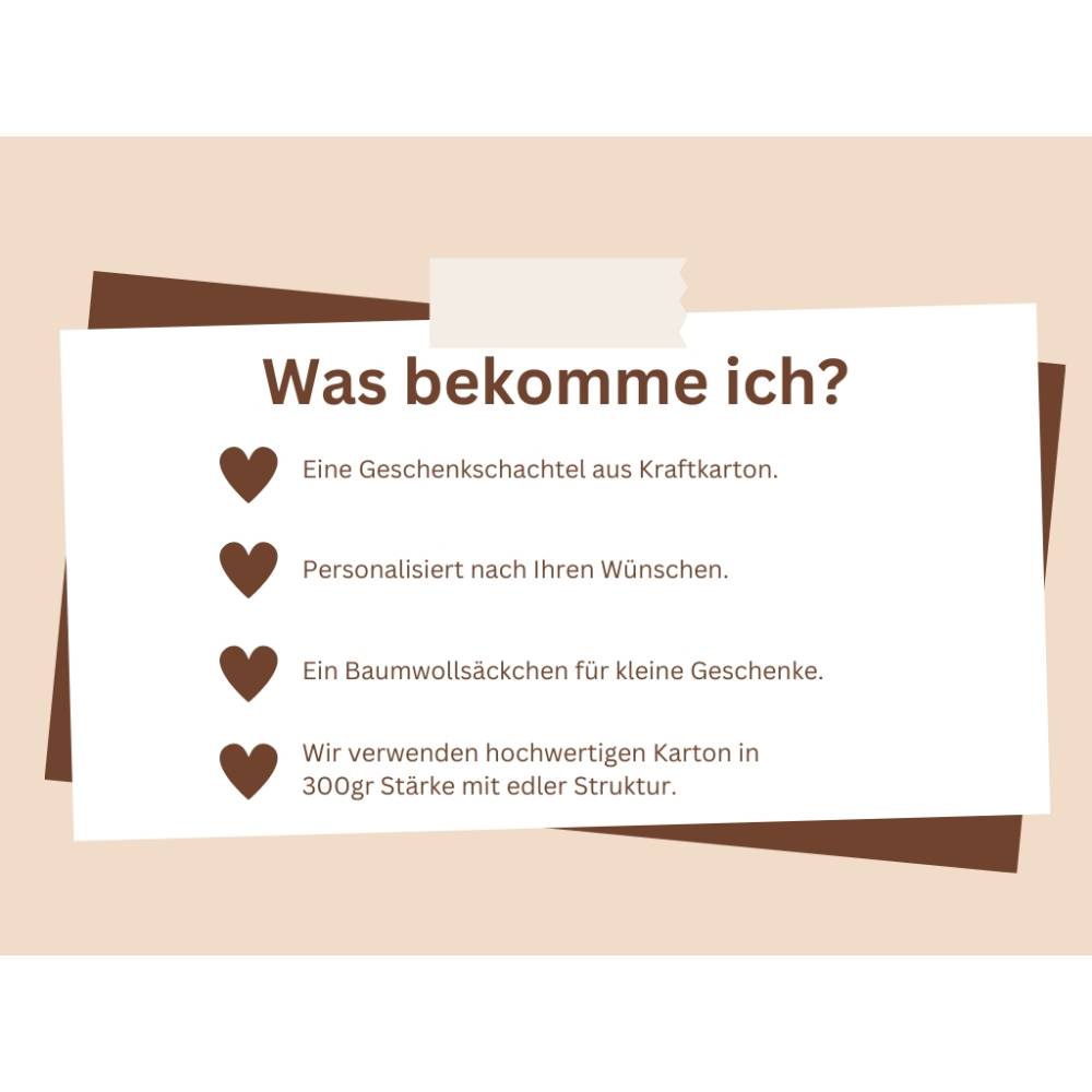 Personalisierte Geldgeschenkbox zum Geburtstag für Künstler – Kreative Geschenkidee mit Glückwunschkarte & Leinensäckchen Bild 6