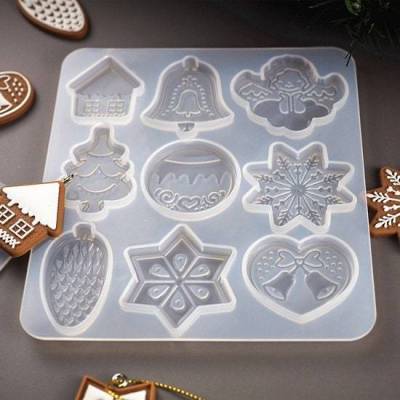 Silikon Gießform Weihnachten Engel Glocke Schneeflocke Stern Resin Epoxid Harz
