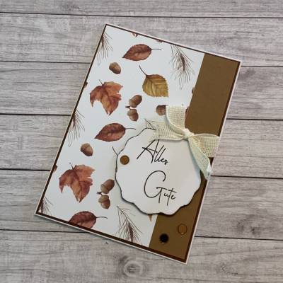 Grußkarten / Glückwunschkarten zum Geburtstag oder anderen Anlässen „Herbstliche Grüße“, Männer, Handarbeit, Stampin’Up 