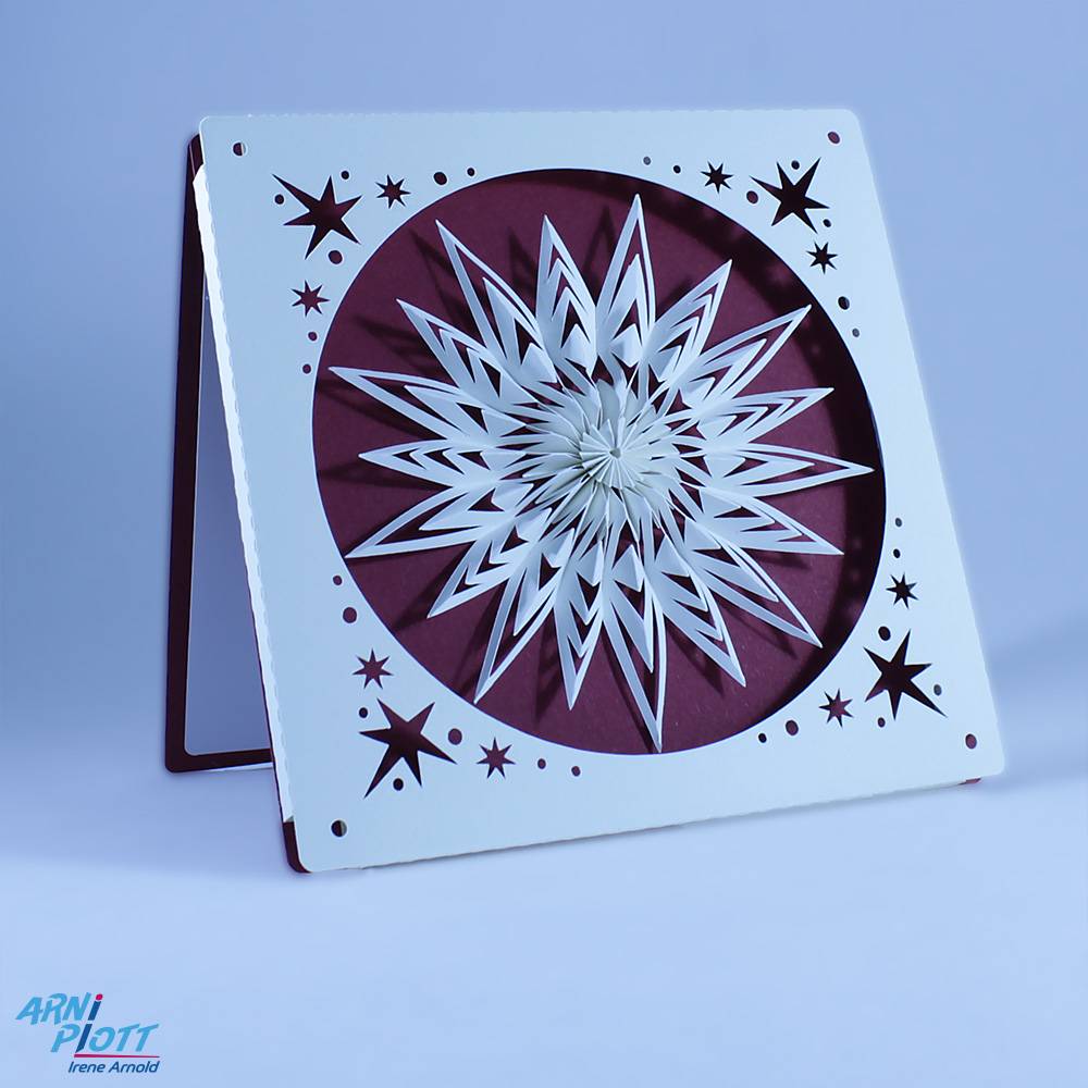 Plotterdatei – Besondere Weihnachtskarte mit entnehmbarem Stern, Weihnachtsdekoration, Tisch-/Platzkarte, Deko, Geschenk Bild 7