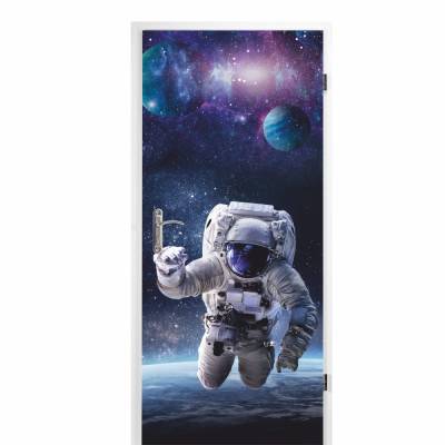 selbstklebendes Türbild - Astronaut 0,9 x 2 m (16,66 €/m²) - Türtapete Türposter Klebefolie Dekorfolie