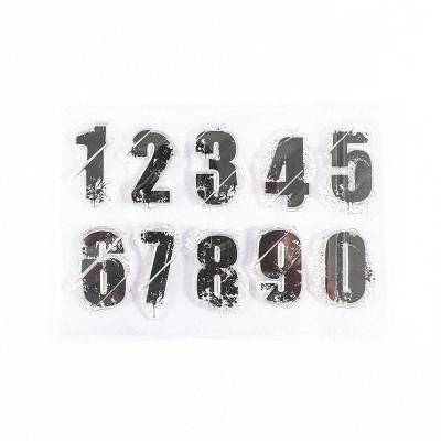 Zahlen Silikonstempel Clearstamp Motivstempel Adventskalender DIY Basteln Druck