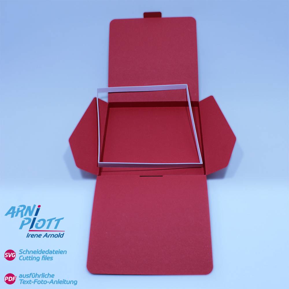 Plotterdatei SVG – Geschenk-Box für Karten mit Falt-Objekten von ARNi-Plott, Verpackung, Geschenkschachtel, Karton Bild 1