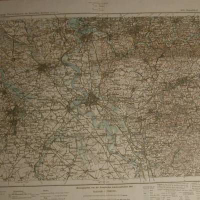 Topogr. Übersichtskarte des Deutschen Reiches Ausg. A  109 Düsseldorf -  Preußische  Landesaufnahme  1901