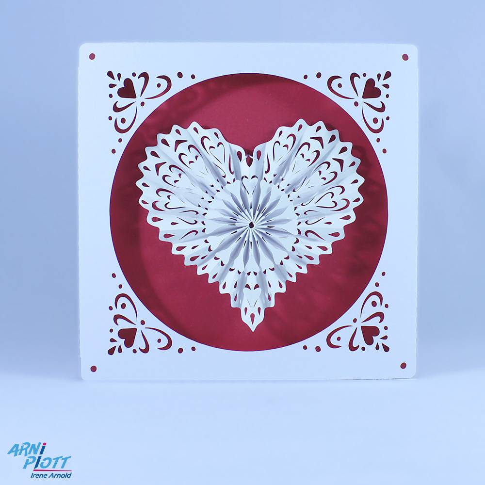 Plotterdatei – Besondere Hochzeitskarte – Karte der Liebe, Valentinstag, Muttertag, Hochzeit – mit entnehmbarem Herz Bild 1