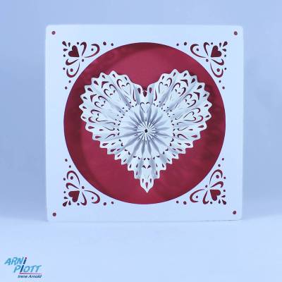 Plotterdatei – Besondere Hochzeitskarte – Karte der Liebe, Valentinstag, Muttertag, Hochzeit – mit entnehmbarem Herz