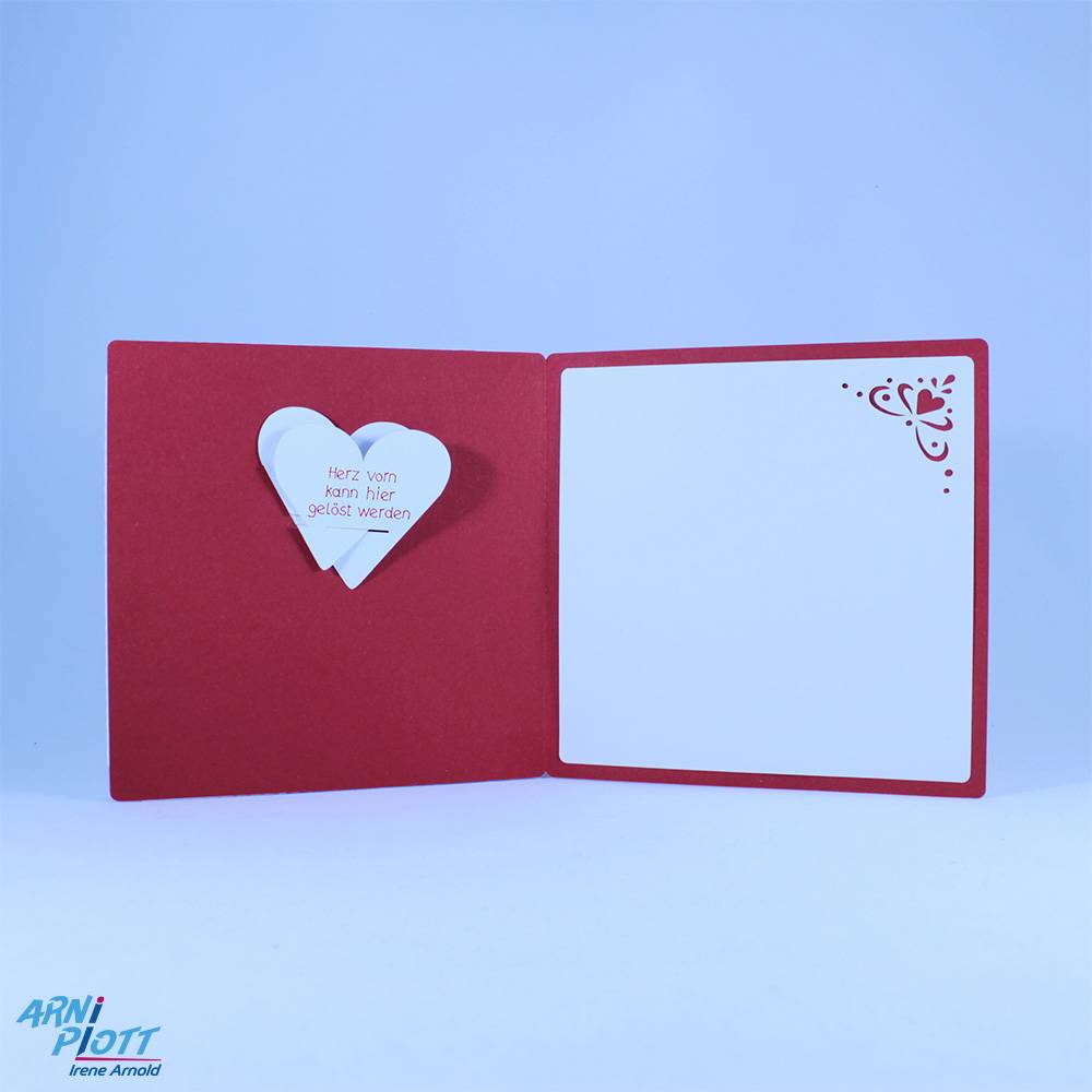 Plotterdatei – Besondere Hochzeitskarte – Karte der Liebe, Valentinstag, Muttertag, Hochzeit – mit entnehmbarem Herz Bild 4