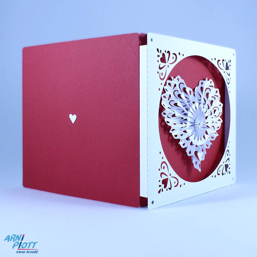 Plotterdatei – Besondere Hochzeitskarte – Karte der Liebe, Valentinstag, Muttertag, Hochzeit – mit entnehmbarem Herz Bild 5