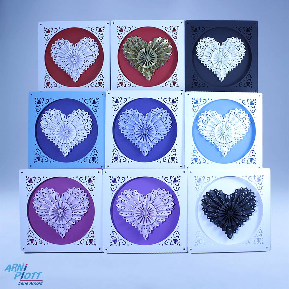 Plotterdatei – Besondere Hochzeitskarte – Karte der Liebe, Valentinstag, Muttertag, Hochzeit – mit entnehmbarem Herz Bild 7