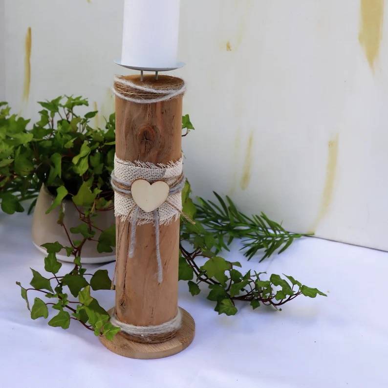 Kerzenhalter Holz rustikal Herbst #6