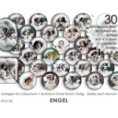 ENGEL 30 Cabochonvorlagen Cabochon Vorlagen digital Download Buttonvorlagen Bilder für Schmuck Cabochon