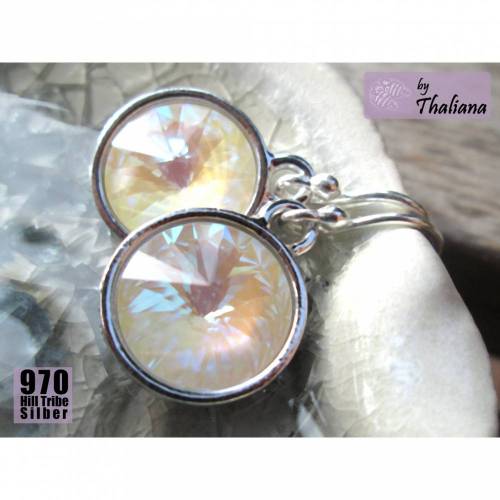 MYSTIC SNOW weiß glitzernde Ohrringe funkelnde Ohrhänger