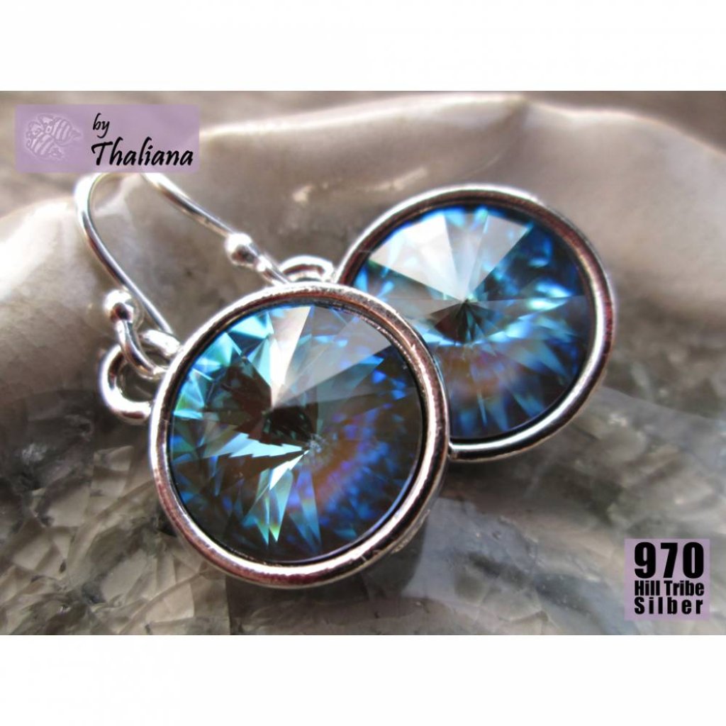 MYSTIC FOREST grün glitzernde Ohrringe funkelnde Ohrhänger Bild 1