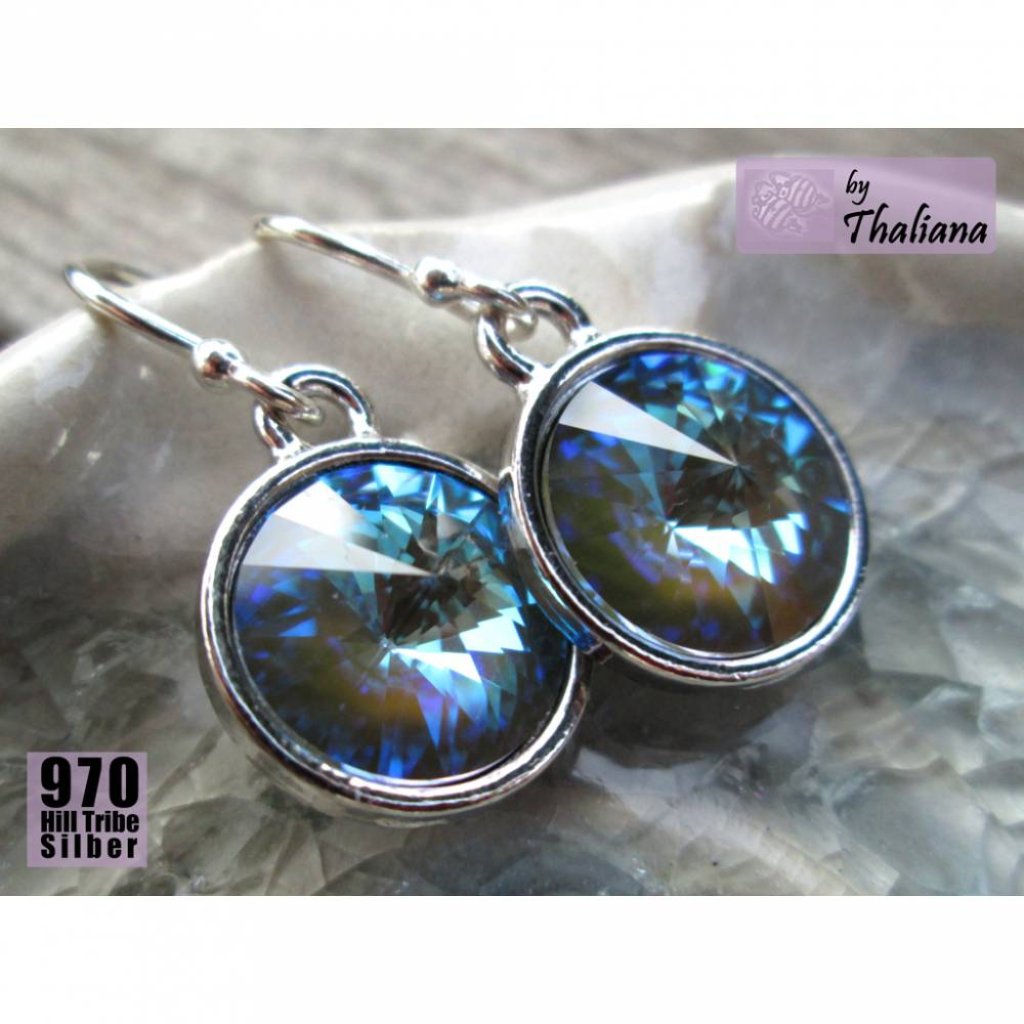 MYSTIC FOREST grün glitzernde Ohrringe funkelnde Ohrhänger Bild 2