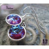 MYSTIC PLUM lila glitzernde Ohrringe funkelnde Ohrhänger