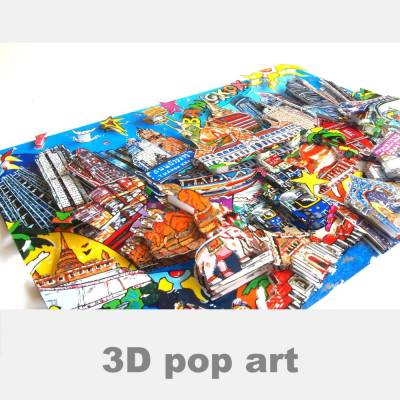 Bangkok Thailand 3D pop art bild skyline wandbild fine art limitiert geschenk personalisierbar 3dbild