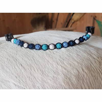 Stirnriemen - Shamballa (auf Draht) "Blue Ocean"