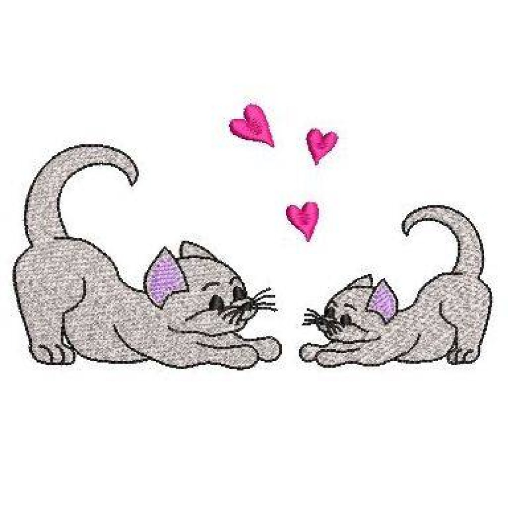 Stickdatei Katze Vollstick SET Bild 4